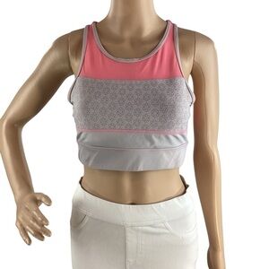Zyia Active Pink Gray All Star Sports Bra Size XS S